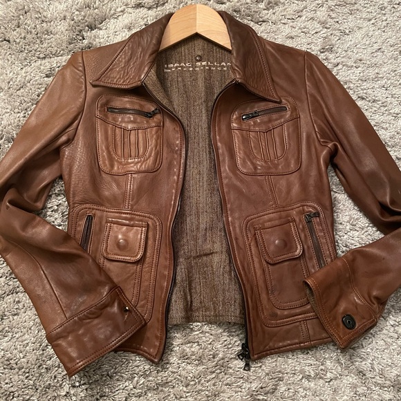 Issac Sellman Carmel genuine leather jacket  Size Sm excellent condition